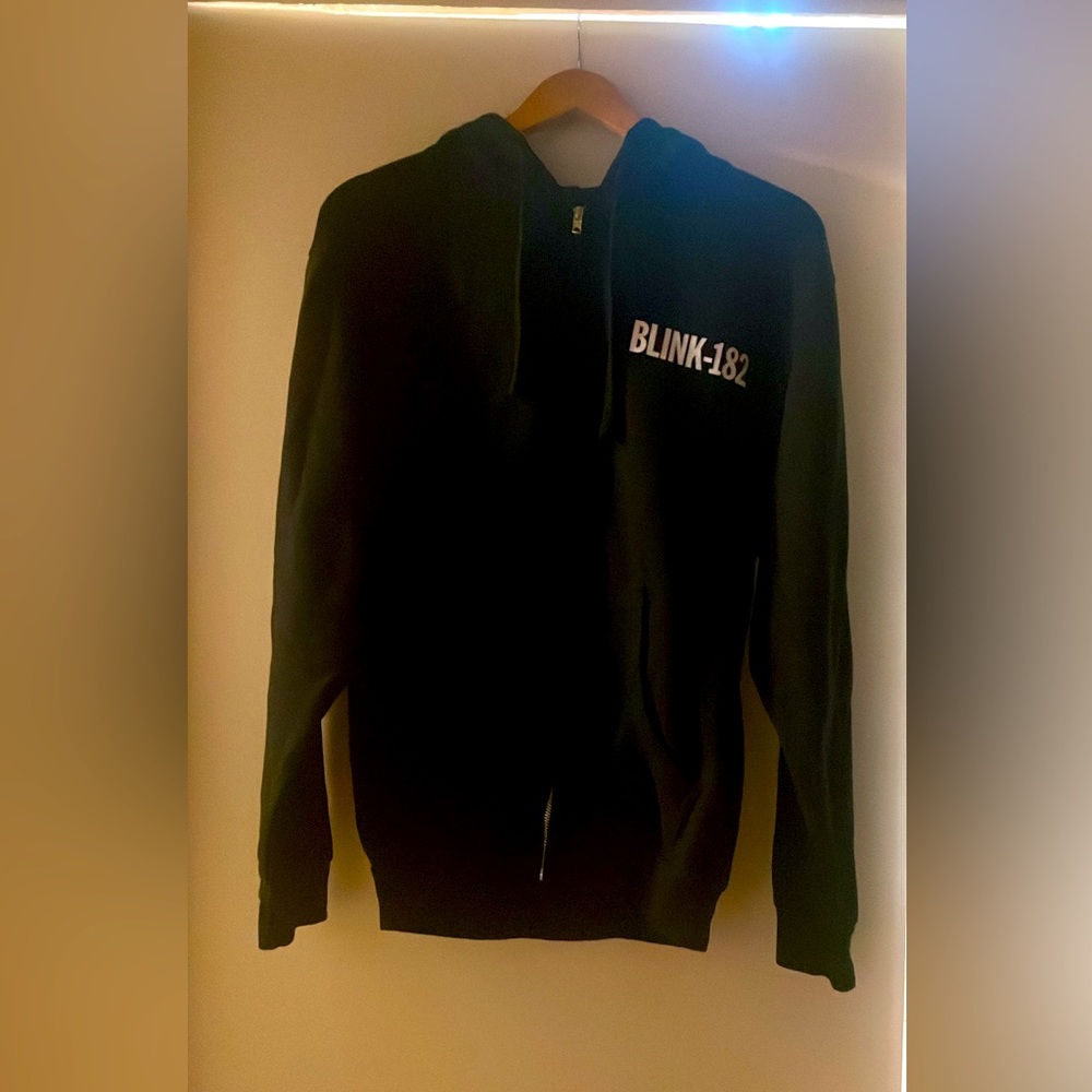Blink 182 black hoodie zip up